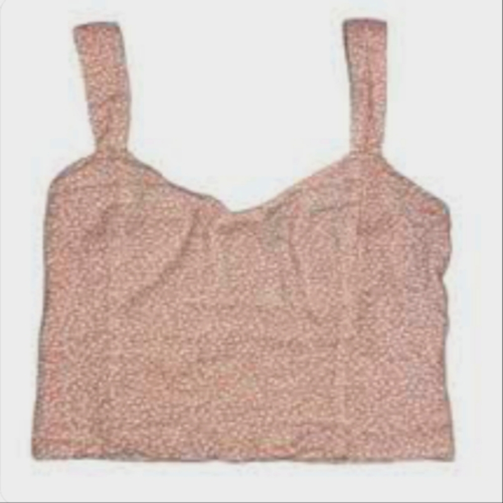 Abercrombie & Fitch Textured Blush Crop Tank Top - Picture 4 of 8
